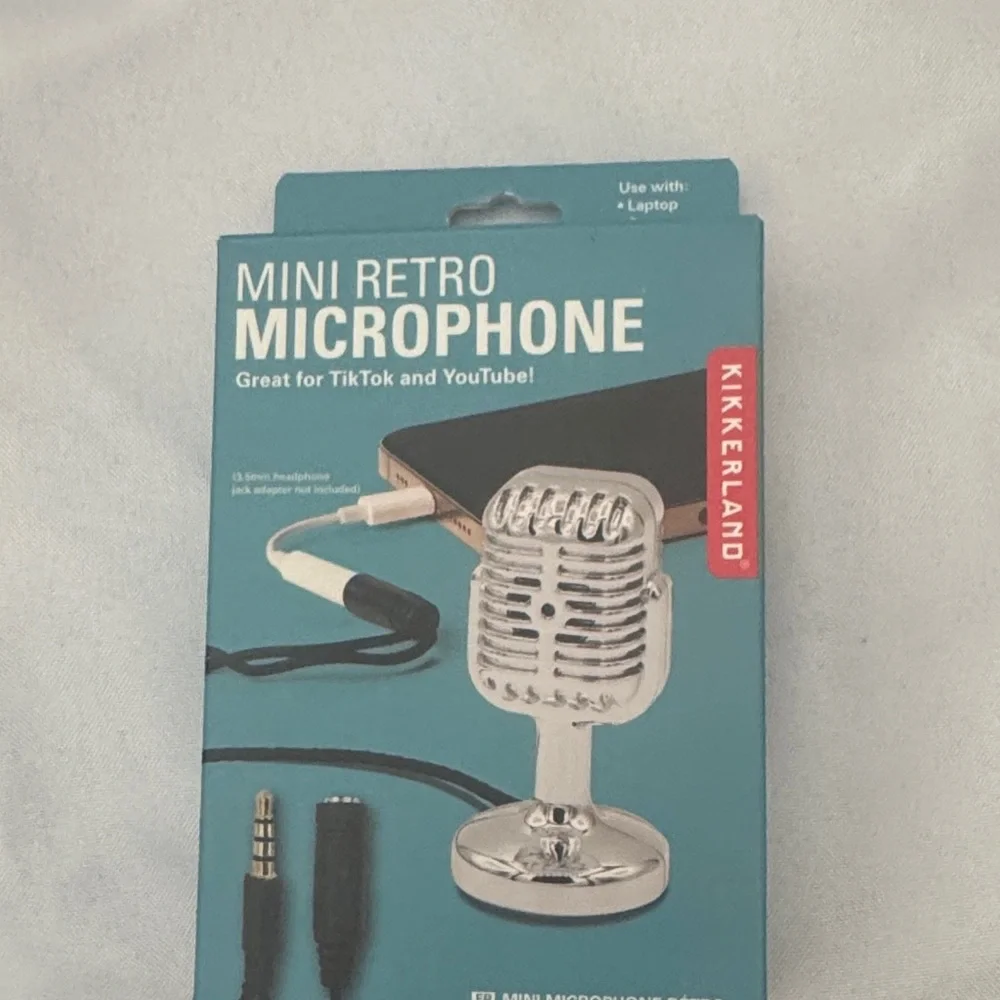 Kikkerland Chrome Retro Microphone for Laptops